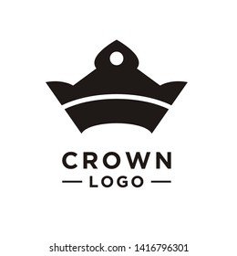 Crown logo design vector / Symbol of Kingdom flat style