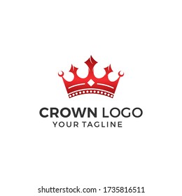 Crown Logo Design Vector Template
