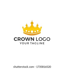 Crown Logo Design Vector Template
