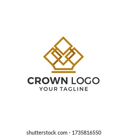 Crown Logo Design Vector Template
