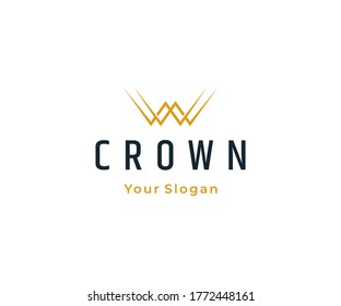 Crown logo design vector template