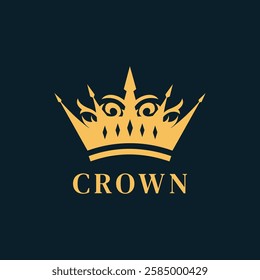 Crown logo design vector template. Premium crown logo vector icon