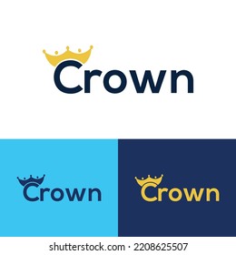 crown logo design vector templet,
