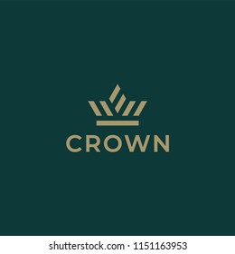 Crown logo design vector. Universal crown logo.