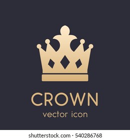 crown logo element, icon