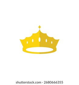 Crown Logo, flaches Designillustrationssymbol