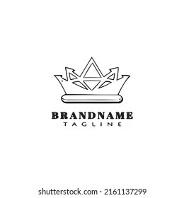 logotipo de la corona plantilla de diseño plano icono de ilustración de vector aislado negro