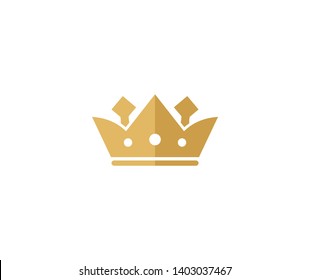 Crown logo gold vector design 