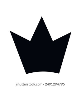 Icono de graffiti con logo de Crown. Icono negro aislado sobre fondo blanco. Ilustración vectorial de garabatos. Símbolo de princesa real reina. Esquema de diseño para dibujar tarjetas de felicitación, artículos promocionales para niña, mujeres.