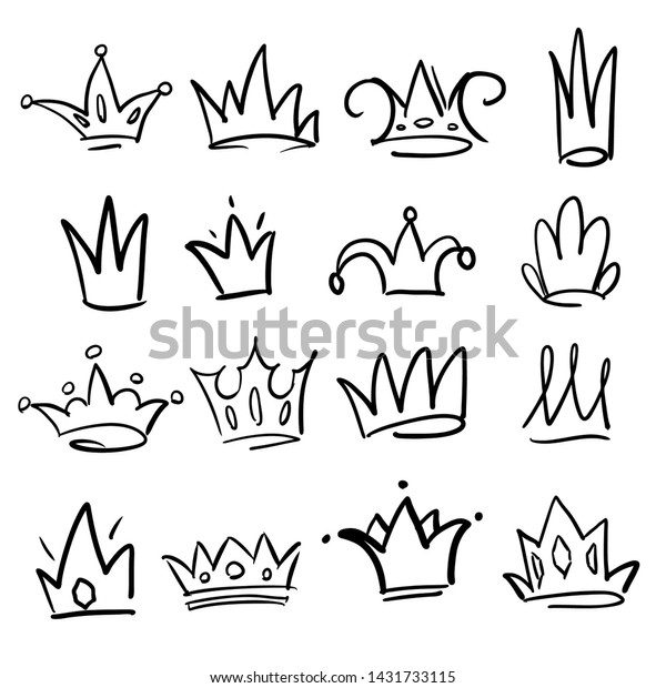 Crown Logo Graffiti Icon Black Elements Stock Vector (Royalty Free ...