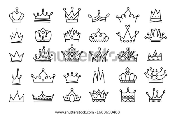 Crown Logo Graffiti Icon Black Elements Stock Vector (Royalty Free ...