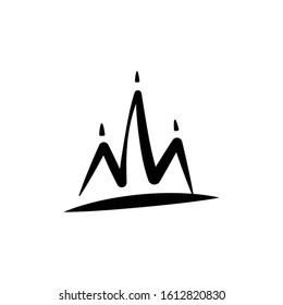 Crown Logo Graffiti Icon, Vector Illustration