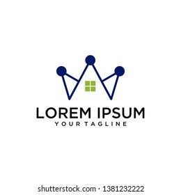 Crown logo and home design concept