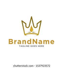 Crown logo icon. Creative crown concept logo design. Simple design on white background.