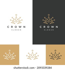 Crown logo icon design template 