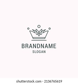 Crown logo icon design template vector illustration
