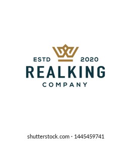 Crown logo and icon design vector.