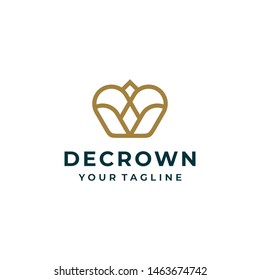 Crown logo and icon design vector.