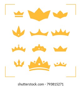 crown logo. crown icon. flat design. vector.