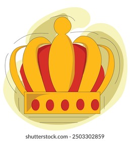 Crown Logo Icon. golden king or queen crown of gold.