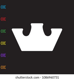 crown logo, icon illustration