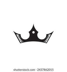 Crown logo icon isolated on white background vector illustration