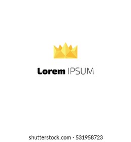 Crown logo or icon on white background.