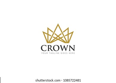 crown logo, icon, symbol, illustration design template