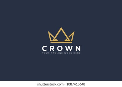 crown logo, icon, symbol, ilustration design template