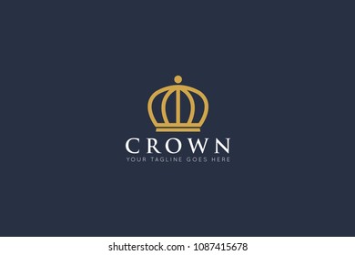 crown logo, icon, symbol, ilustration design template