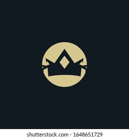 Das Kronlogo - Icon-Template-Design in der Vektorillustration.