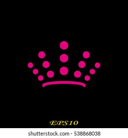 crown logo, icon, vector illustration EPS 10