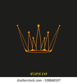 crown logo, icon, vector illustration EPS 10