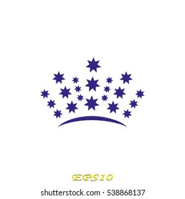 crown logo, icon, vector illustration EPS 10