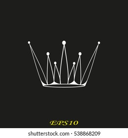 crown logo, icon, vector illustration EPS 10