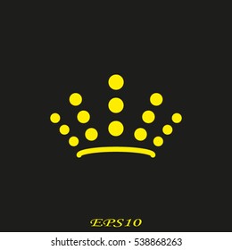 crown logo, icon, vector illustration EPS 10