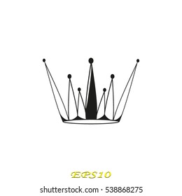 crown logo, icon, vector illustration EPS 10