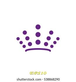 crown logo, icon, vector illustration EPS 10