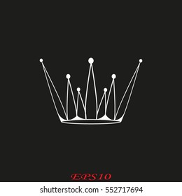 crown logo, icon, vector illustration eps10