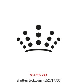 crown logo, icon, vector illustration eps10