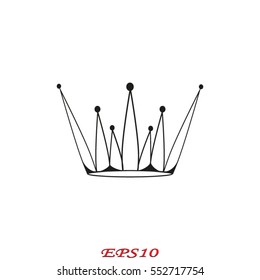 crown logo, icon, vector illustration eps10