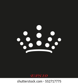 crown logo, icon, vector illustration eps10