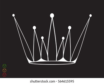 crown logo, icon, vector illustration eps10