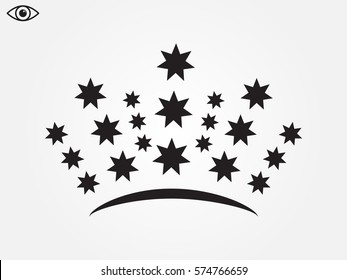 crown logo, icon, vector illustration eps10
