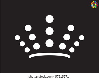 crown logo, icon, vector illustration eps10