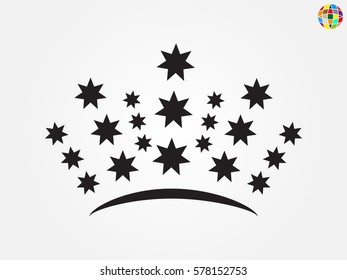 crown logo, icon, vector illustration eps10