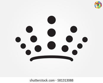 crown logo, icon, vector illustration eps10