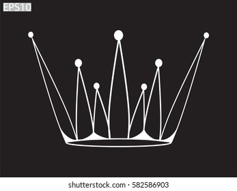 crown logo, icon, vector illustration eps10