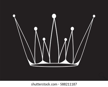 crown logo, icon, vector illustration eps10