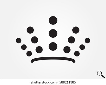 crown logo, icon, vector illustration eps10